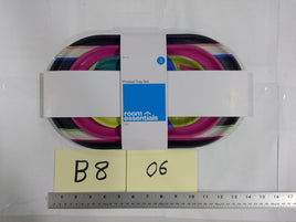 Room Essentials Printed Serving Tray Set Of 3 Large Oval Multicolor Modern