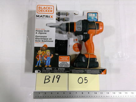 JAKKS Pacific Black+Decker Matrix Junior Power Drill Jigsaw Kids Toy 3+ Orange