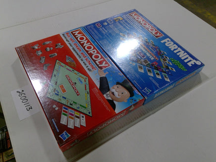 Hasbro Monopoly Fortnite & Classic Monopoly Board Game Lot New Sealed Family