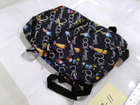Disney Black 13" Girls Backpack Soft Case Adjustable Straps Disney 100 Print