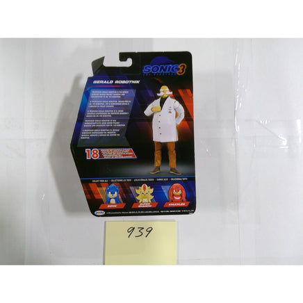 Jakks Gerald Robotnik Action Figure Sonic 3 Movie 5" White New 18 Articulations