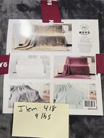Koyo Queen Blanket 180x220cm Gray Faux Fur Plush Microfiber Soft Cozy Bed Throw