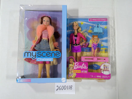 Barbie My Scene Chelsea Doll & Gymnastics Coach Playset Lot New In Box Mattel