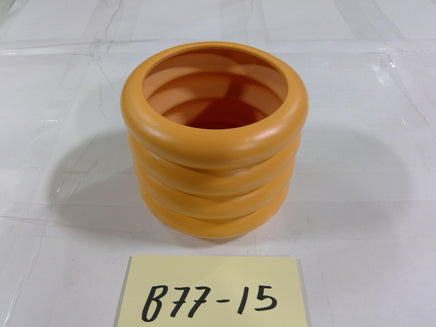 Room Essentials Small Planter Pot 5.5 In Orange Ceramic Glazed Ribbed Decor
