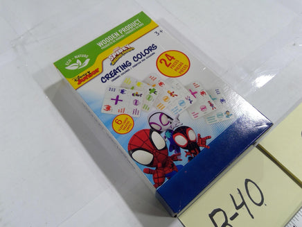 Disney Marvel Spidey Creating Colors Wooden Cards 24pcs Kids 3+ Multicolor New