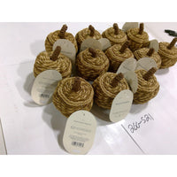 Threshold Woven Pumpkin Decor Set of 12 Tan Natural NEW Bulk Fall Thanksgiving