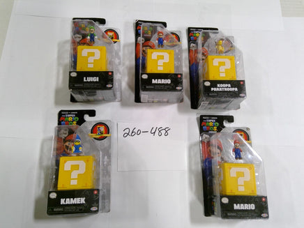Super Mario Bros Movie Figure Lot 5 Jakks Mario Luigi Kamek Koopa Paratroopa New