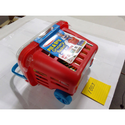 Melissa & Doug Fill & Roll Grocery Basket Kids Unisex OS Red New 11-Piece Set