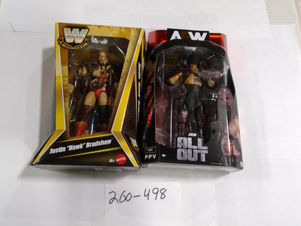 WWE AEW Justin Hawk Bradshaw Killswitch PPV Figure Lot 2 Mattel Jazwares New