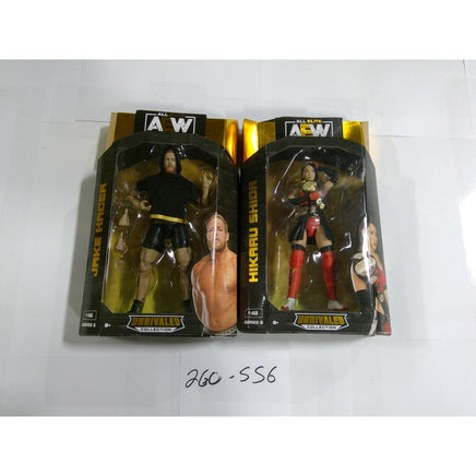 AEW Unrivaled Series 6 Jake Hager Hikaru Shida Action Figure Set New NIB