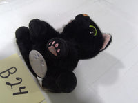 Webkinz Black Cat Plush Toy Small GANZ Stuffed Animal Green Eyes Kitten Cute