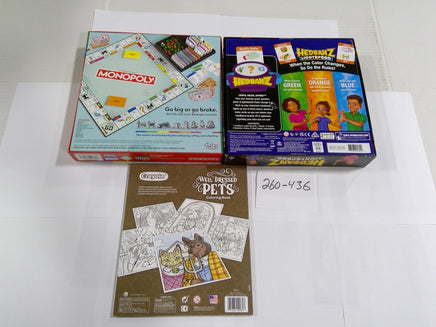 Mixed Lot Monopoly Hedbanz Lightspeed Crayola Pets Coloring Book New Sealed