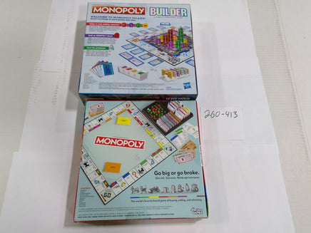 Hasbro Monopoly Builder & Classic Monopoly Board Game Lot Family New Sealed