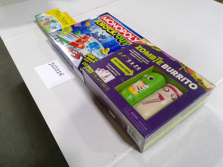 Monopoly Knock Out Zombie Burrito Play Nine Family Party Game Lot New Sealed