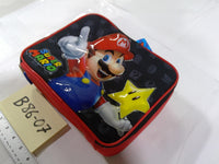 Super Mario Bros Nintendo Kids Padded Tote Bag Mario Star Zip Case Red Black New