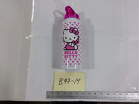 Sanrio Hello Kitty Kids Water Bottle Pink Hearts Plastic Drink Cup With Lid