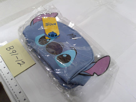 Disney Stitch Blue Cosmetic Bag Soft Case Zipper Pouch Travel Makeup Bag Women
