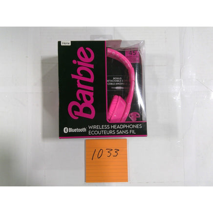 iHome Barbie Wireless Bluetooth Headphones Kids OS Pink New Over-Ear Foldable