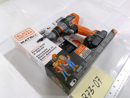 BLACK+DECKER Matrix Junior Power Drill & Jigsaw Kids Roleplay Toy 3+ Orange