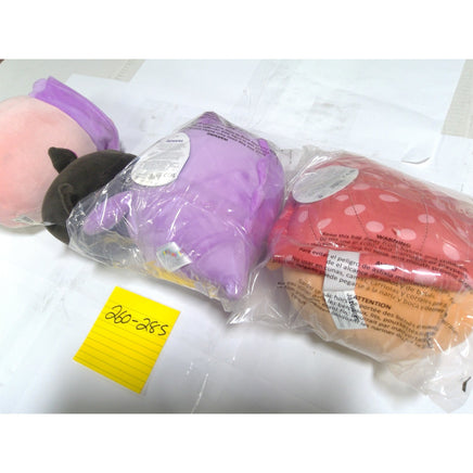 Squishmallows Plush Lot 4pc Pink Pig Bat Purple Orange Mixed Size Excellent