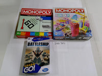Monopoly Builder Monopoly Battleship Grab & Go Hasbro Game Lot 3 New Sealed