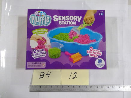 Playfoam Pluffle Sensory Station Set Kids 3+ Bin Tools 2 Colors Green Pink New