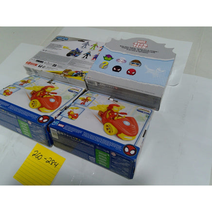 Marvel DC Toy Lot Spidey Imaginext Tsum Tsum Iron Man Batman NEW 4 Sets