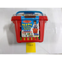 Melissa & Doug Fill & Roll Grocery Basket Kids Unisex OS Red New 11-Piece Set