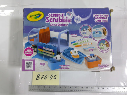 Crayola Scribble Scrubbie Snow Explorer Set Pets Markers Vehicle Kids Toy New