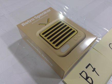 Retro Speaker Wireless Portable Beige 3W Micro USB Charging Cable New Box