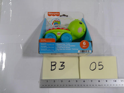 Fisher-Price Poppity Pop Turtle Push Toy 6m+ Rolling Beads Green Boy Infant