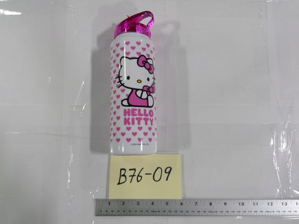Sanrio Hello Kitty Kids Water Bottle Pink Metal Hearts Drink Cup Reusable