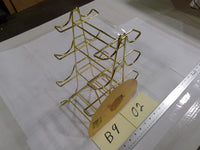Brightroom Gold Metal Countertop Wine Rack 6 Bottle Holder Bar Storage Stand