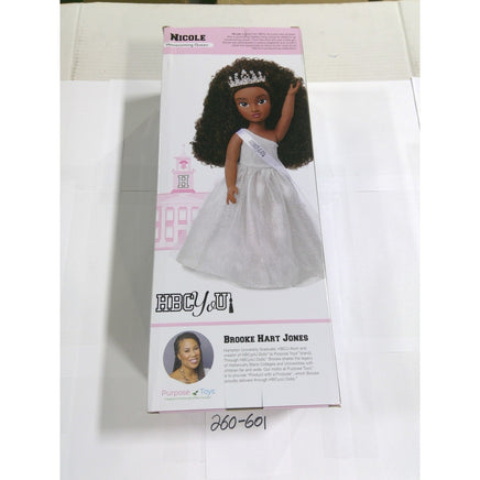 HBCYoU Nicole Homecoming Queen 18 Inch Doll Silver Gown NIB Purpose Toys