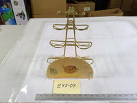 Blogilates 4-Tier Weight Rack Dumbbell Storage Gold Metal Home Gym Stand