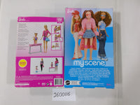 Barbie My Scene Chelsea Doll & Gymnastics Coach Playset Lot New Mattel