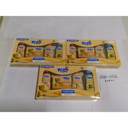 Ricitos de Oro Baby Kit Kids 3-Pack Honey Argan New Sealed Bath Gift Set