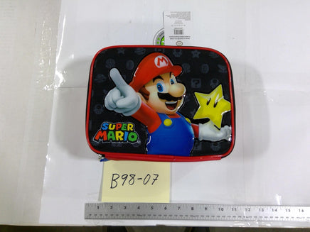 Super Mario Bros Nintendo Kids Padded Tote Bag Mario Star Red Black New Glossy