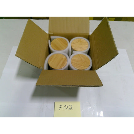 Threshold Fresh Linen & Sea Salt Candle 4 Pack 14oz Taupe New Wood Lid Lavender