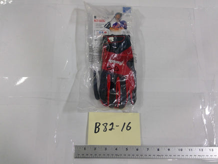 Franklin Nex-Skinz Batting Glove Mens Medium Red Black Baseball Hook Loop MLB