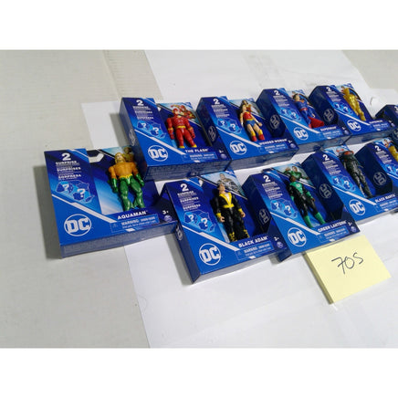 DC Comics Action Figure Lot 10pk 4in Superman Wonder Woman Flash NEW Spin Master