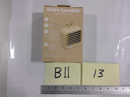 ICount Retro Speaker Wireless Portable Beige 3W Micro USB Charging Cable New Box