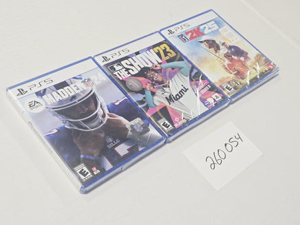Madden NFL 24 MLB The Show 23 PGA Tour 2K25 PS5 Sports Game Lot 3 New Sealed