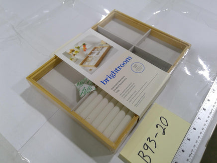 Brightroom Stackable Bamboo Divided Accessory Tray Jewelry Organizer Natural