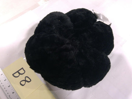 Black Plush Pumpkin Centerpiece Soft Halloween Table Decor Modern Contemporary