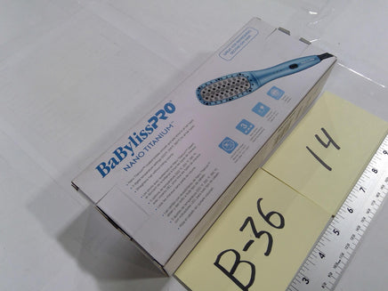 BaBylissPRO Nano Titanium Compact Thermal Paddle Brush 3 Heat Settings Blue New