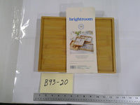 Brightroom Stackable Bamboo Divided Accessory Tray Jewelry Organizer Natural
