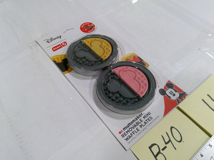 Disney Dash Mickey & Minnie Replacement Mini Waffle Plates Set Of 2 Gray Metal