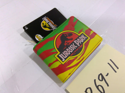 Jurassic Park Wallet Mens Bifold Multicolor Dilophosaurus Faux Leather Movie