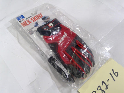 Franklin Nex-Skinz Batting Glove Mens Medium Red Black Baseball Hook Loop MLB
